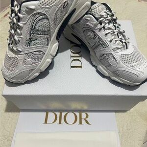 Dior Intricate White and Black Sneakers